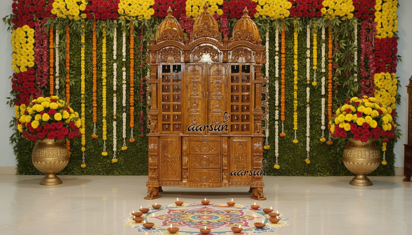 Exquisite Wooden Mandir Designs Crafted by Hand